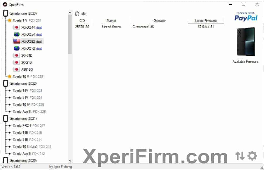 XperiFirm v5.6.2